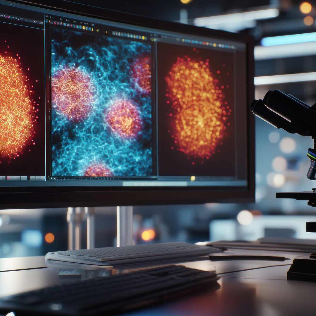biological matter displayed on a pc screen