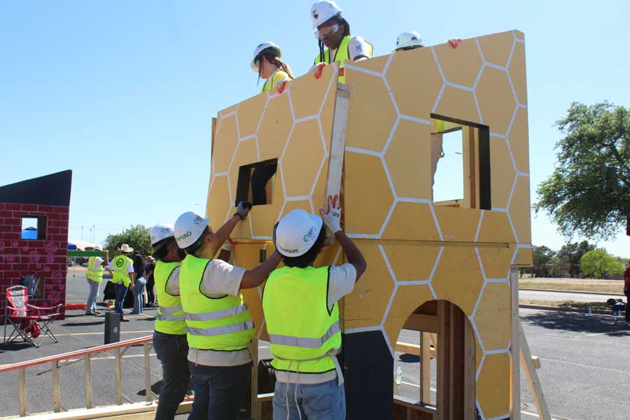 AEI students participating in competition.