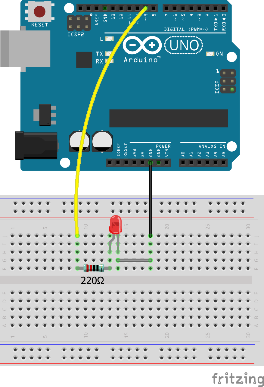 Breadboard with parts