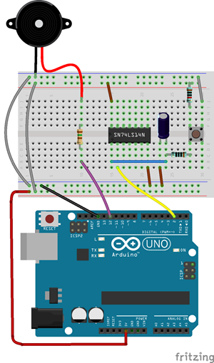Arduino 10 Breadboard layout