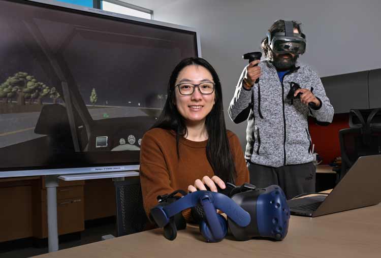 a computer scientist and a VR device