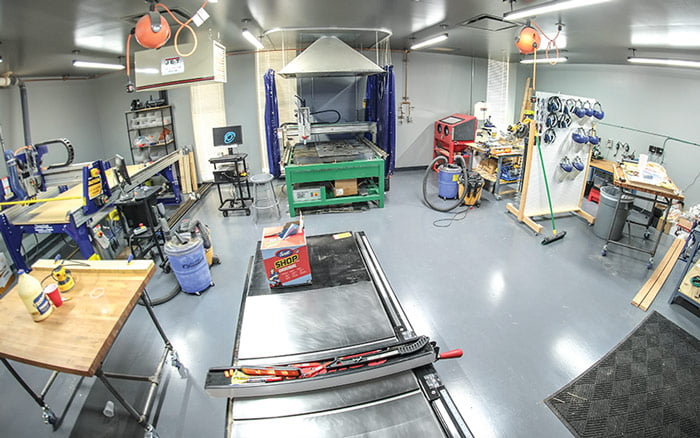 One area of the FabLab in the UTA library.