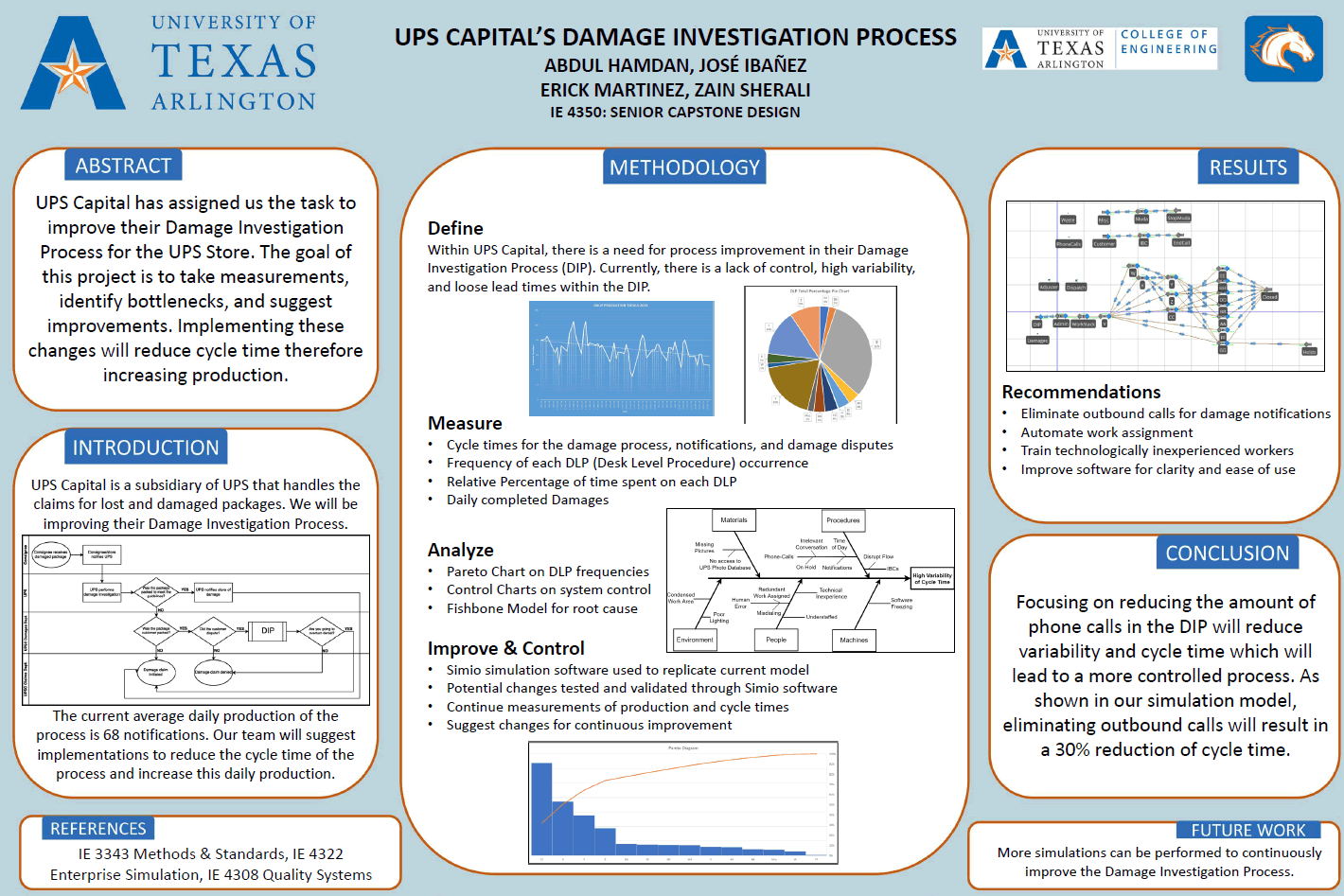 2018 Senior Design Project Poster for UPS