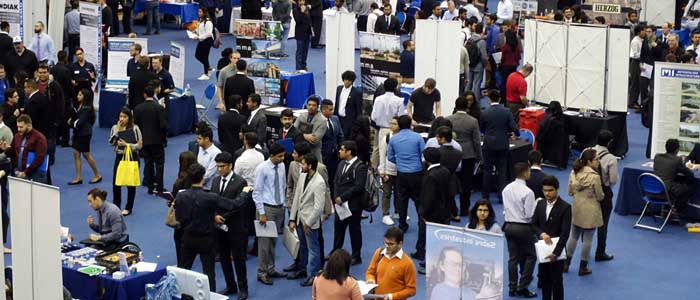 Students at the Career Fair