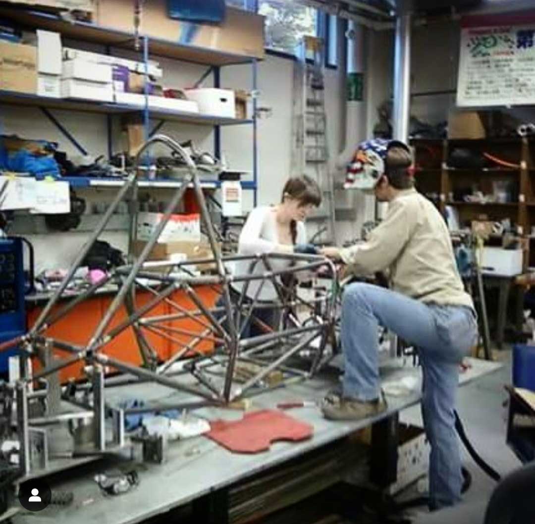 Erin McNeil working on the MARS Rover