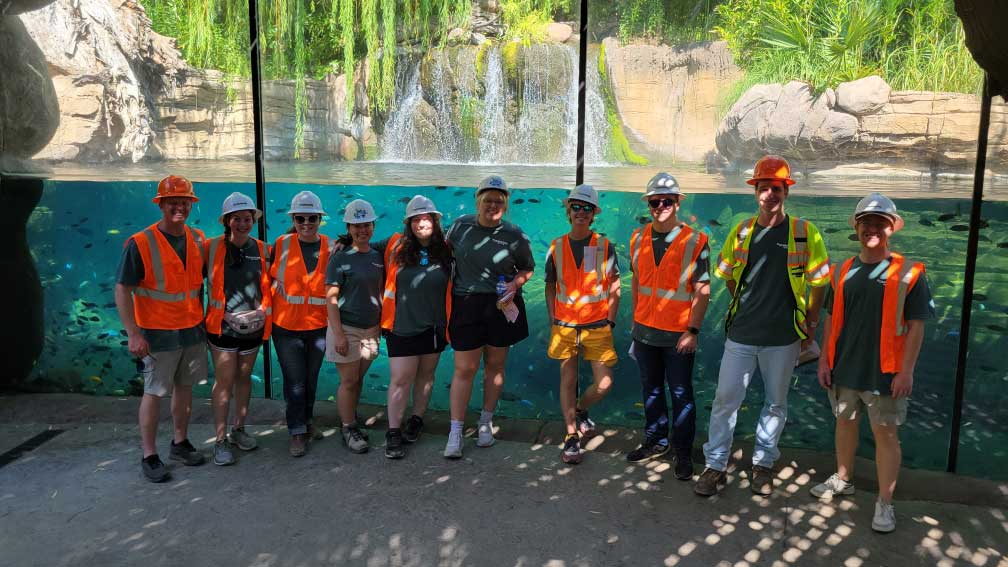 Kyra Delgado during her internship at Dunaway