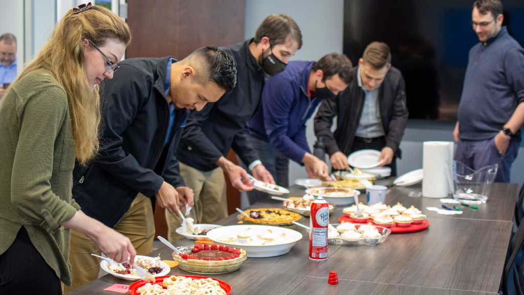 Kyra Delgado during her internship at Dunaway