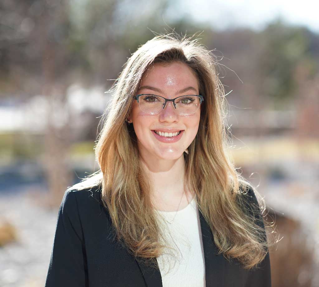 Kyra Delgado during her internship at Dunaway