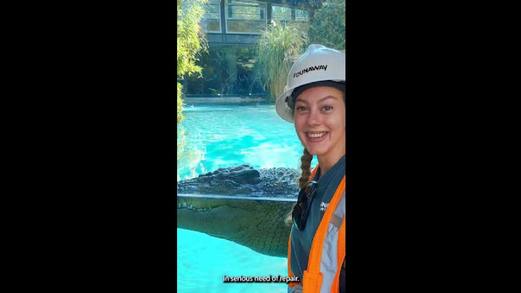 Kyra Delgado during her internship at Dunaway