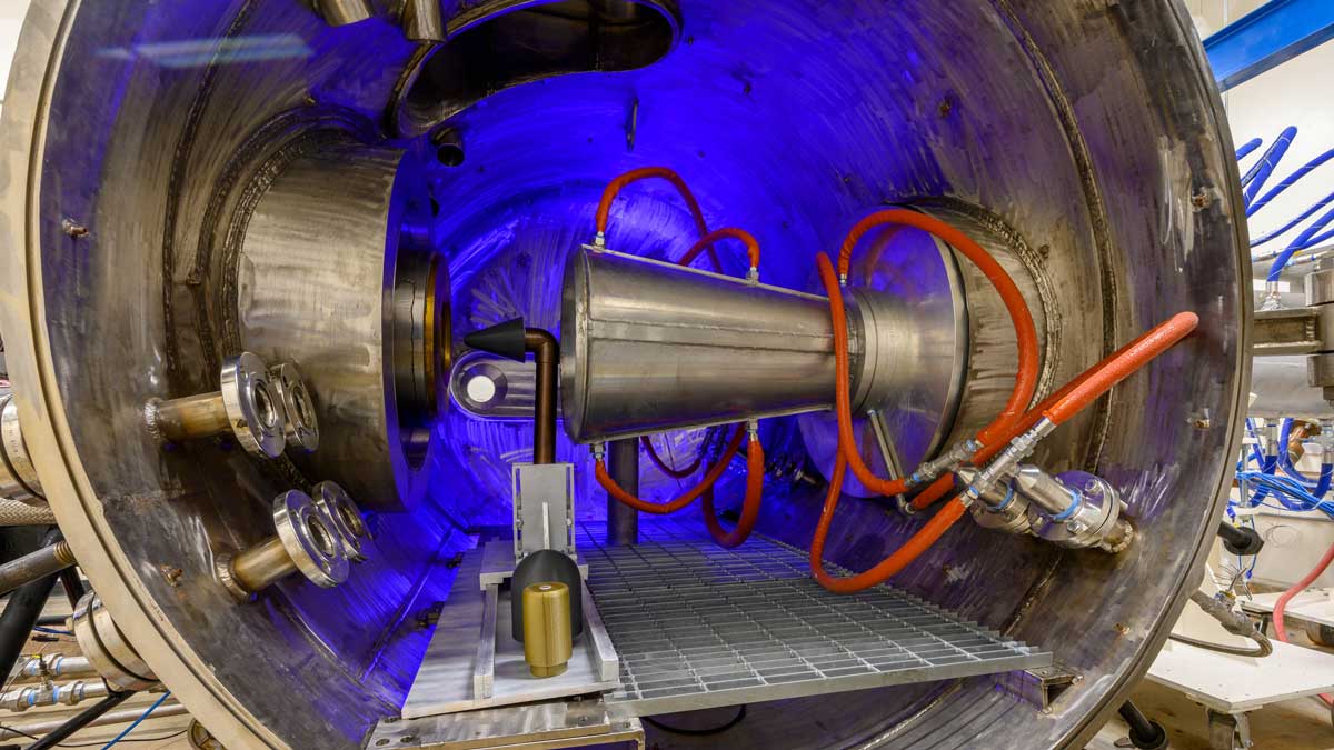 An arc jet tunnel 