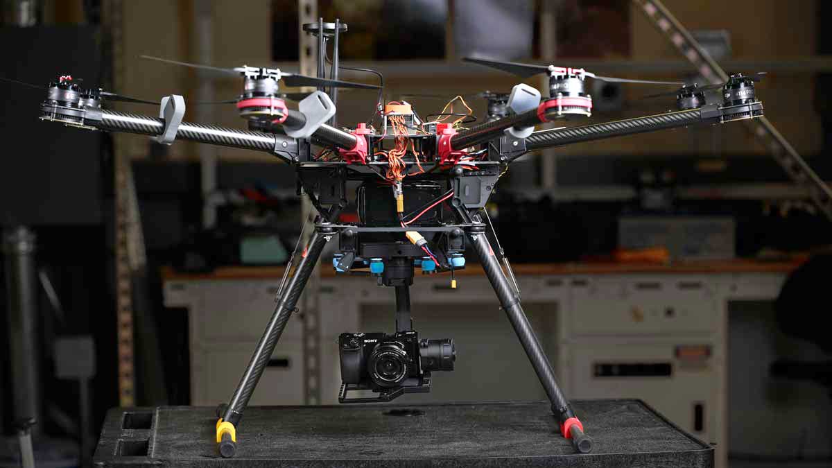 A drone in a lab