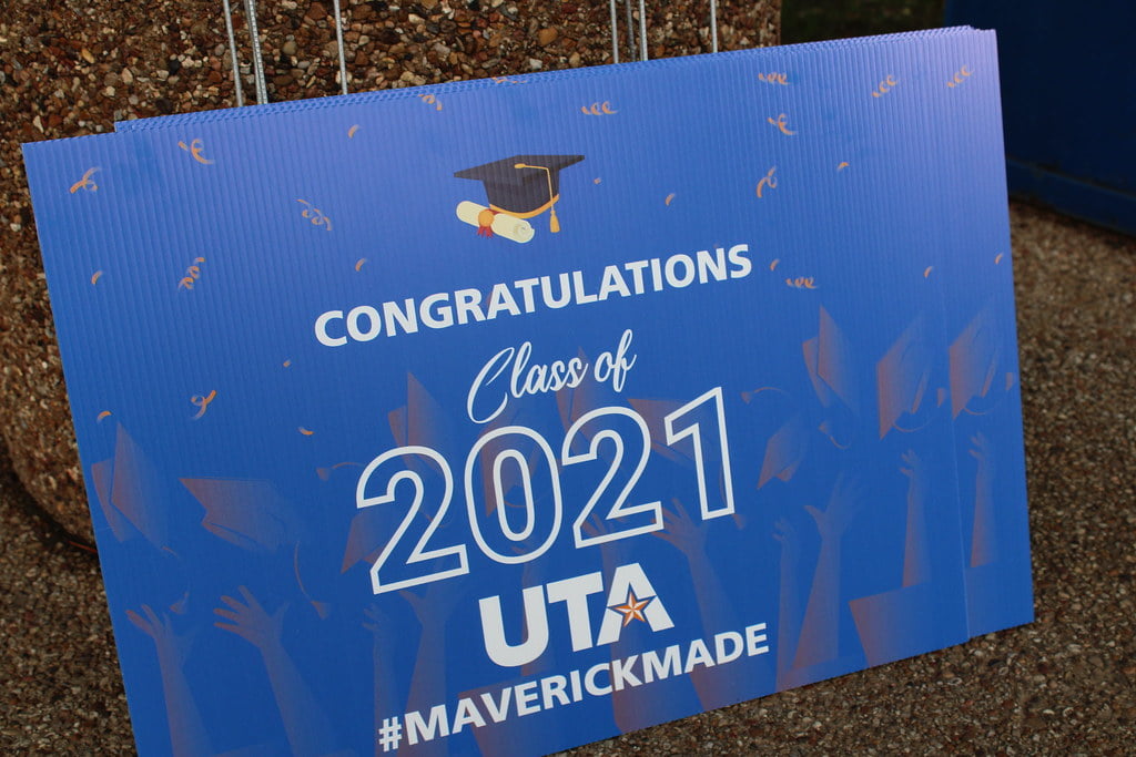 poster flyer board says Congratulations Class of 2021