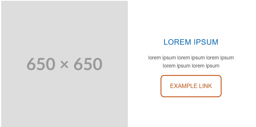 2 column image left with white button