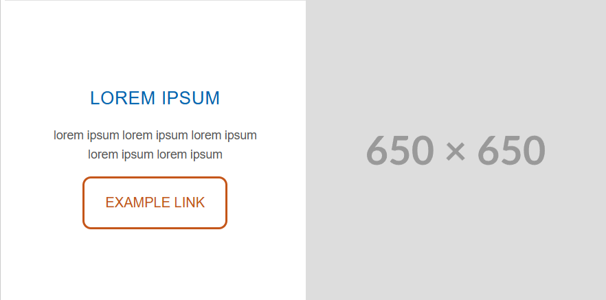 2 column image right with white button