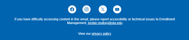 Footer Enrollment Management