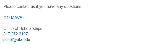 Outro Scholarships