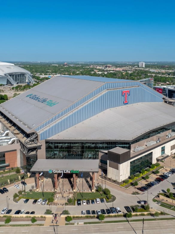 Arial view of Globe Life Field