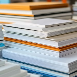 stack of various colors of paper