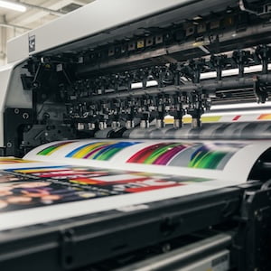 image of a large poster printing machine