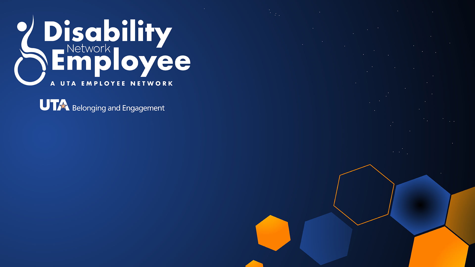 dark blue and orange background for disability employee program