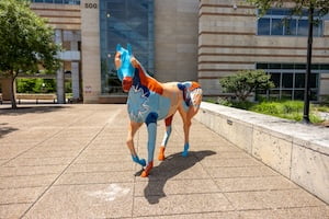 colorful horse statue