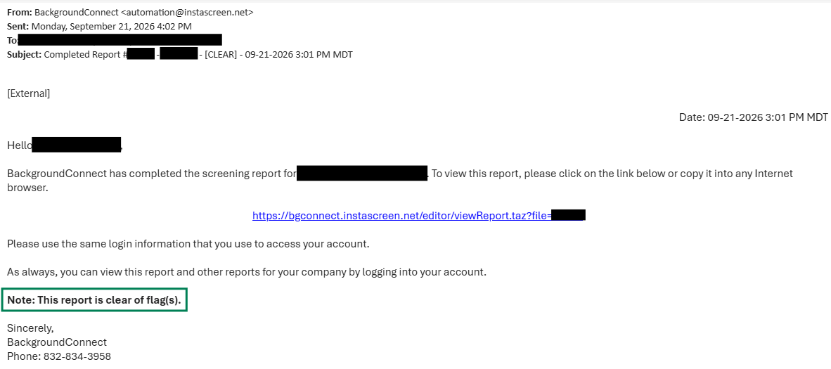 Background Check Cleared Email Version 2