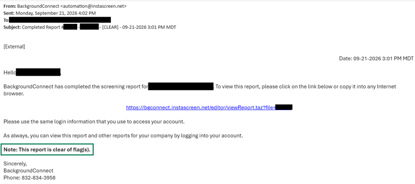 Background Check Cleared Email Version 2