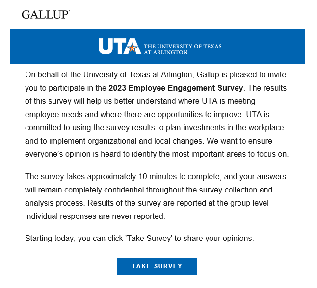 Gallup Email Example