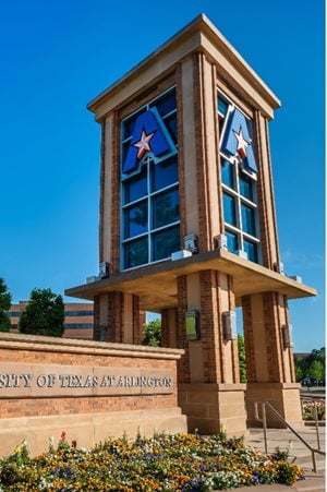 uta tower with an A on it