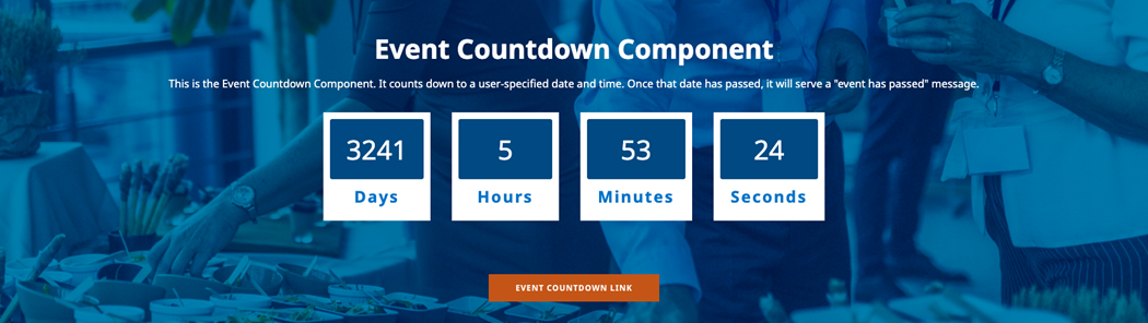 A screenshot of the Event Countdown sitecore component