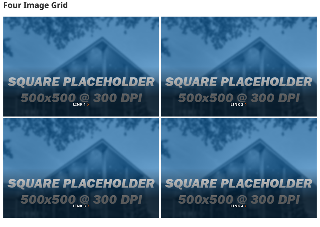 a screenshot of the four image grid component