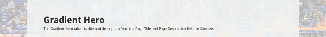 a screenshot of the gradient hero sitecore component