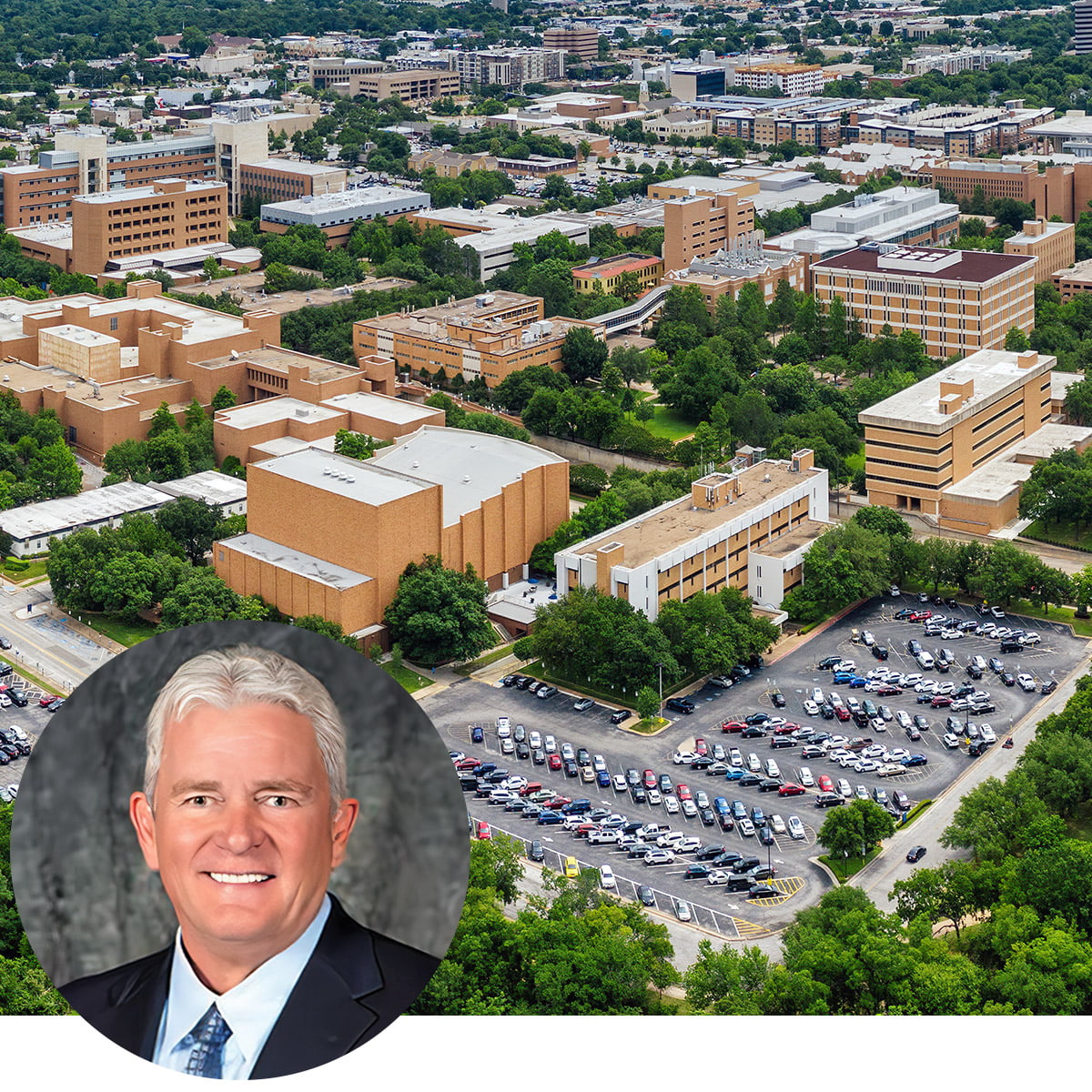 photo of UTA campus and Kelcy Warren