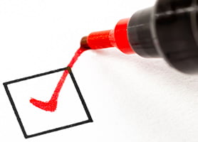 photo of marker checking box