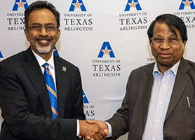 photo of Pranesh Aswath and representative from Vellore Institute of Technology
