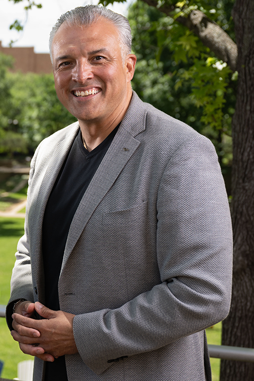 a man in a grey suit