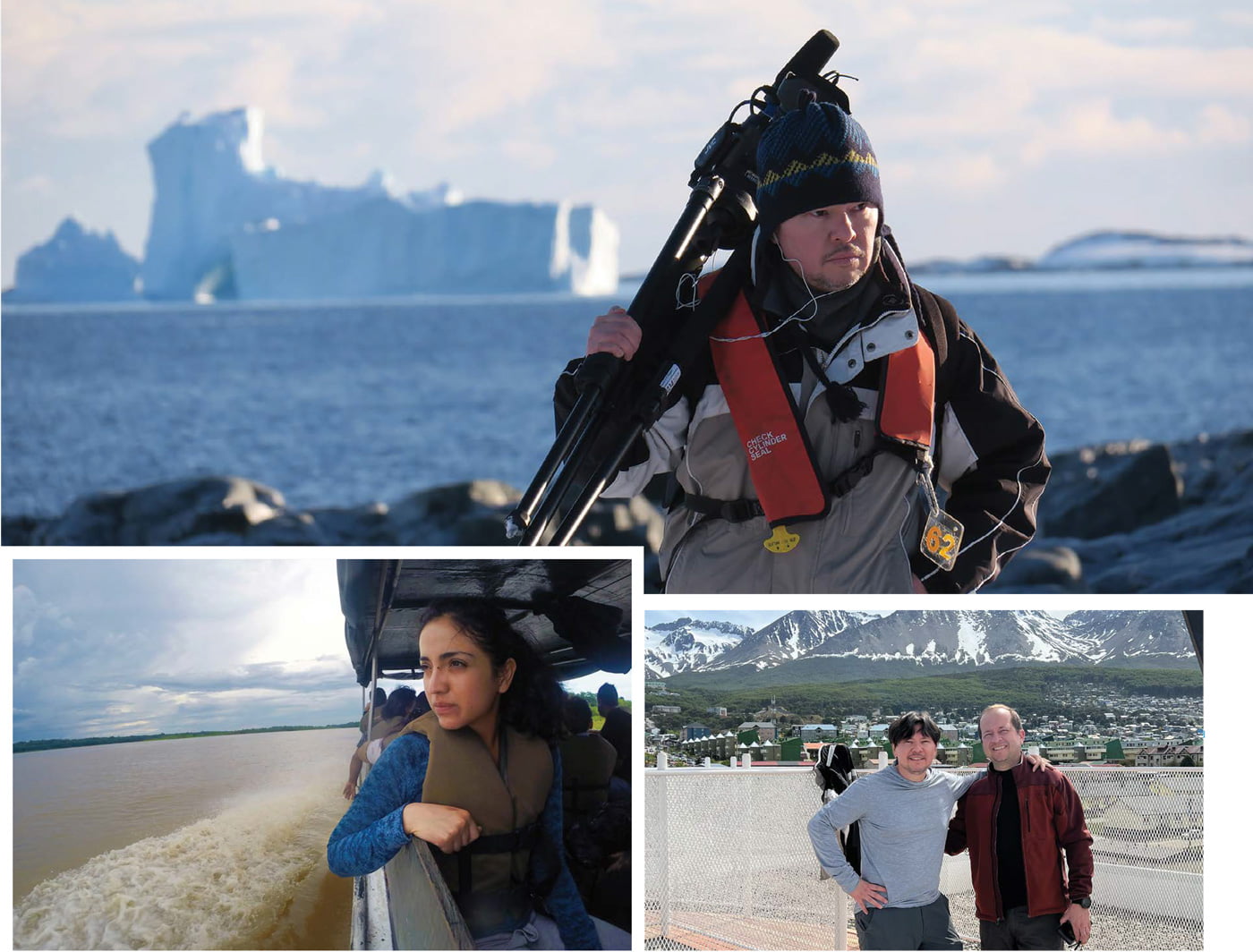 Top: Julian Rodriguez. Bottom L-R: Griselda de la Rosa; Rodriguez and Jairo Becerra