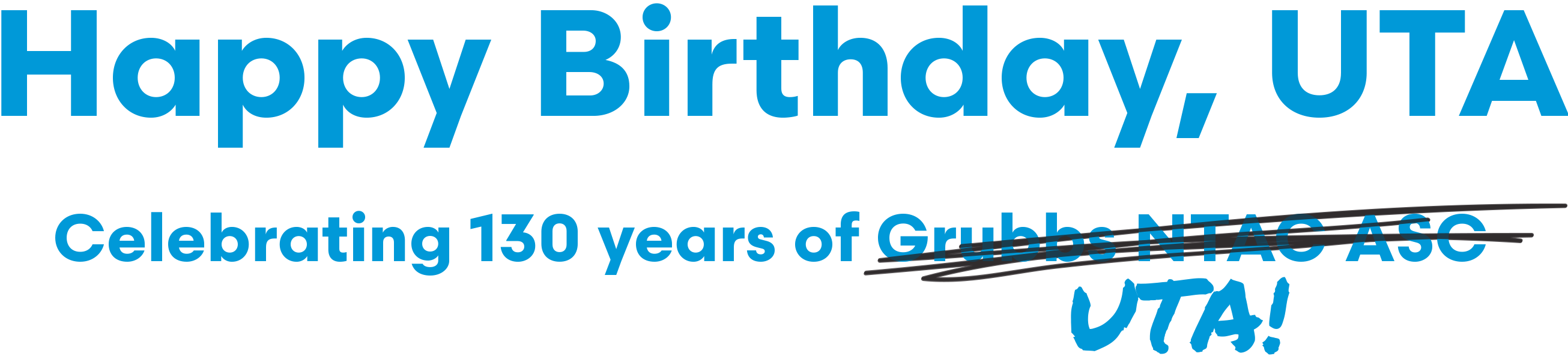 Happy Birthday, UTA. Celebrating 130 years of UTA!