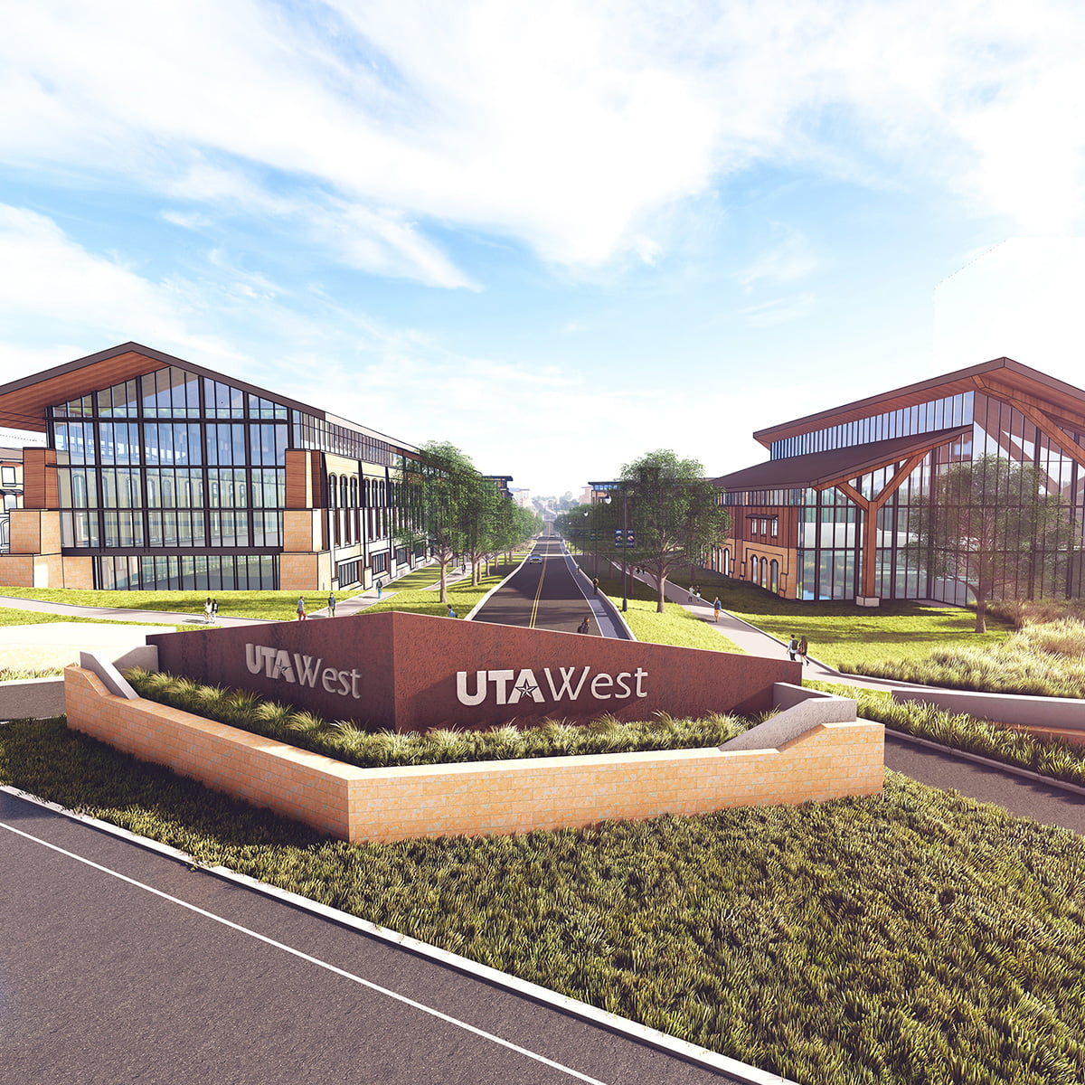 rendering of UTA West campus