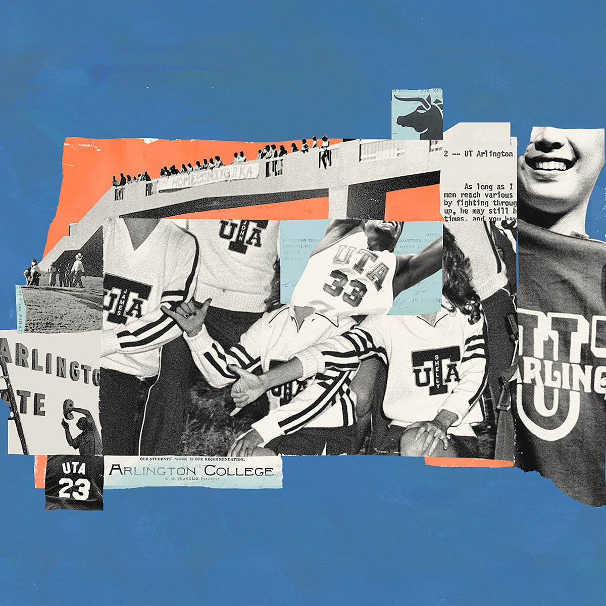 collage of UTA photos over the years