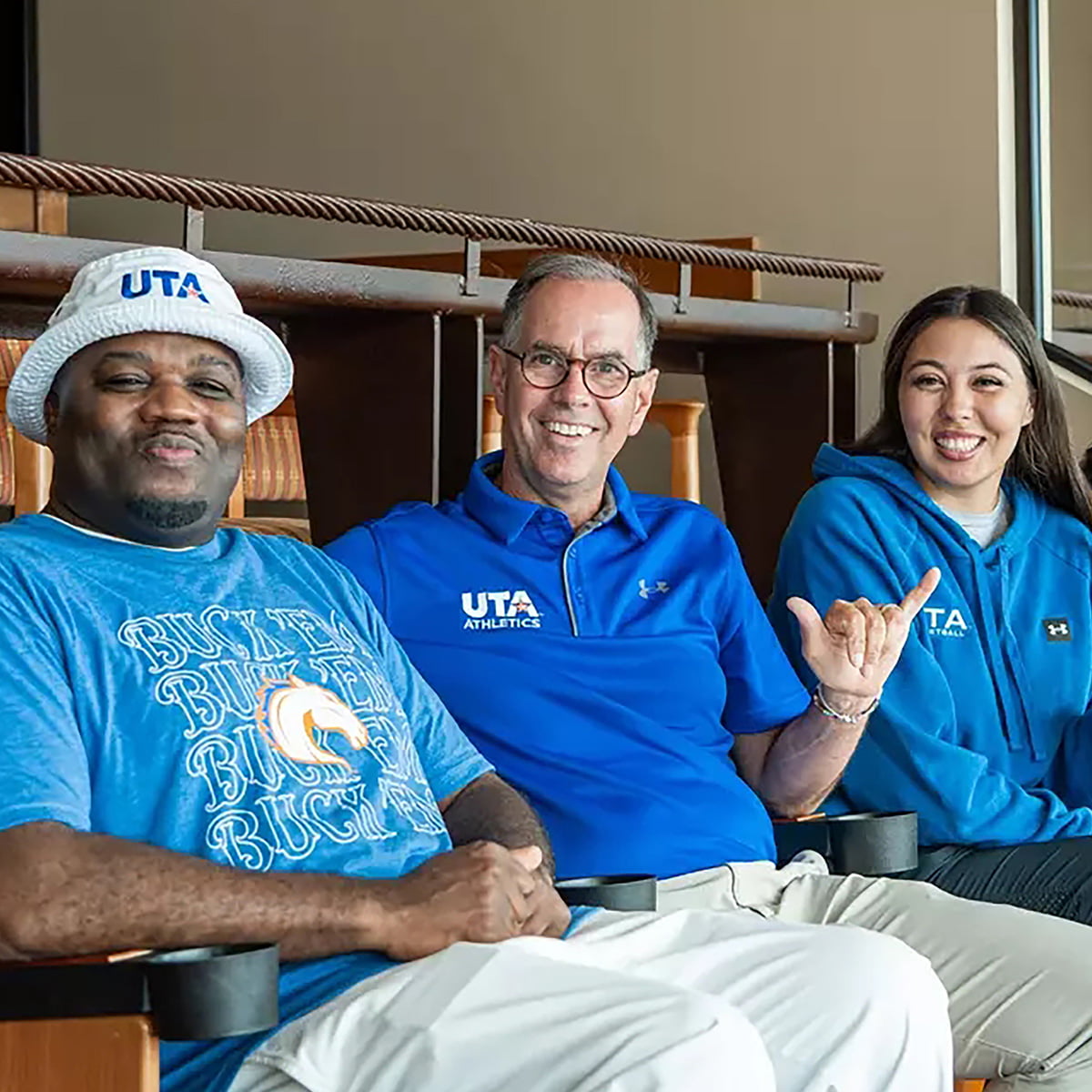 UTA Director of Athletics Jon Fagg and members of UTA Athletics