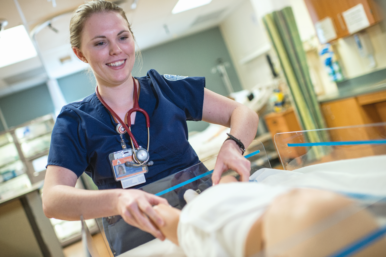 UTA Nursing student training in smart hospital