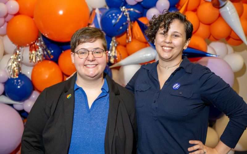 Two graduates at the Lavender graduation