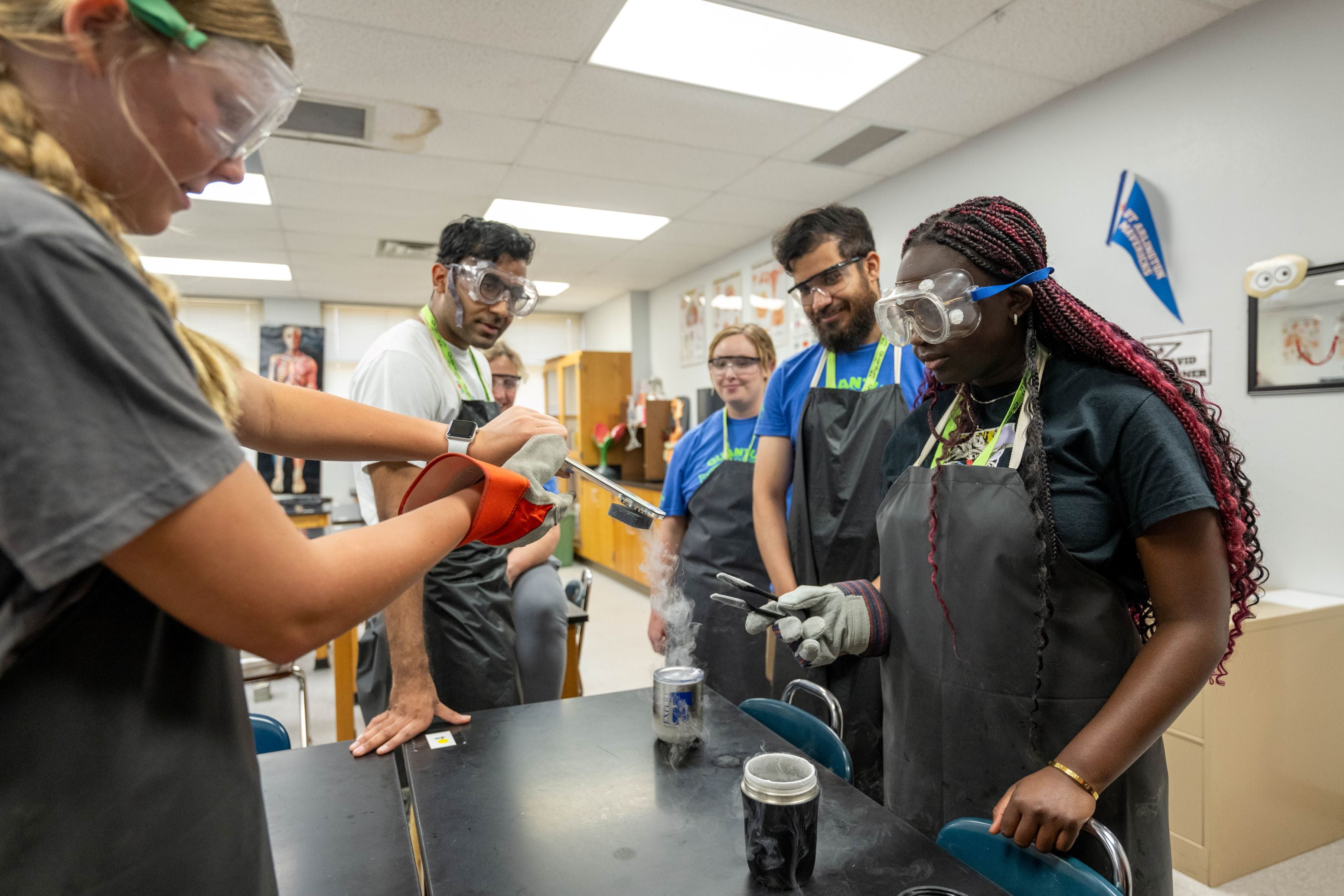 students working in a uta lab