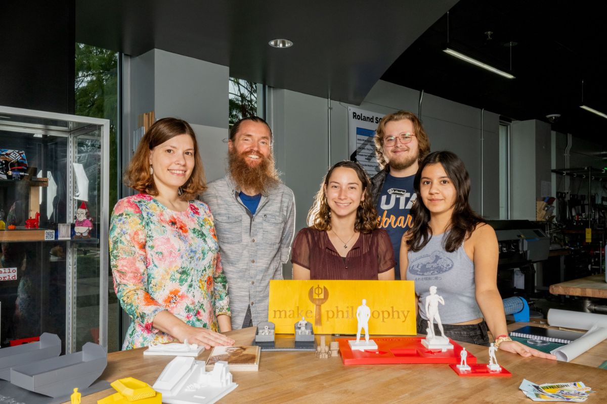 Eli Shupe with student researchers