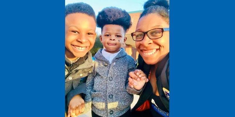 Lamiea Ezell and her two sons