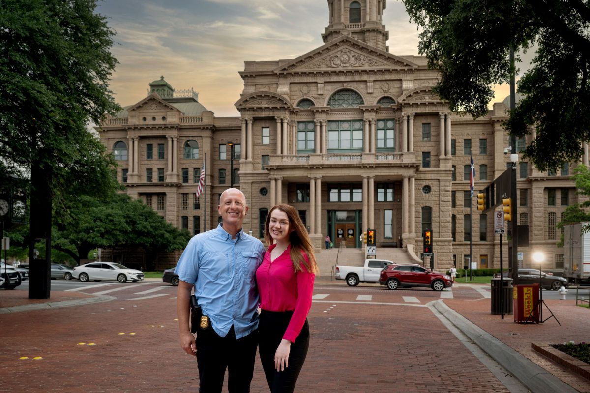 Izabella Russell with father