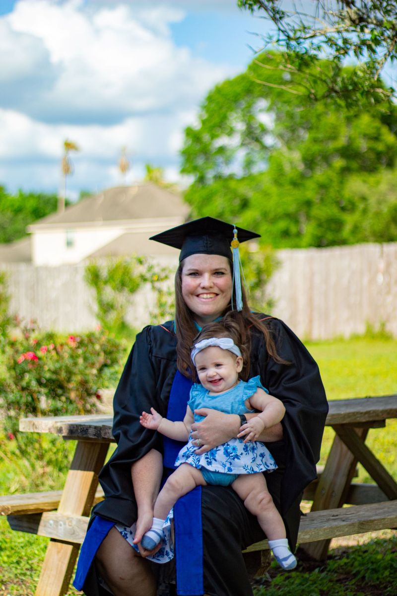 Kelly Meek with her daughter, Sarala