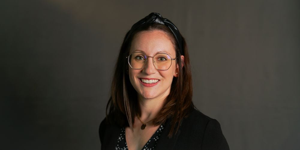 Photo of Morgan PettyJohn, assistant professor in the School of Social Work" _languageinserted="true