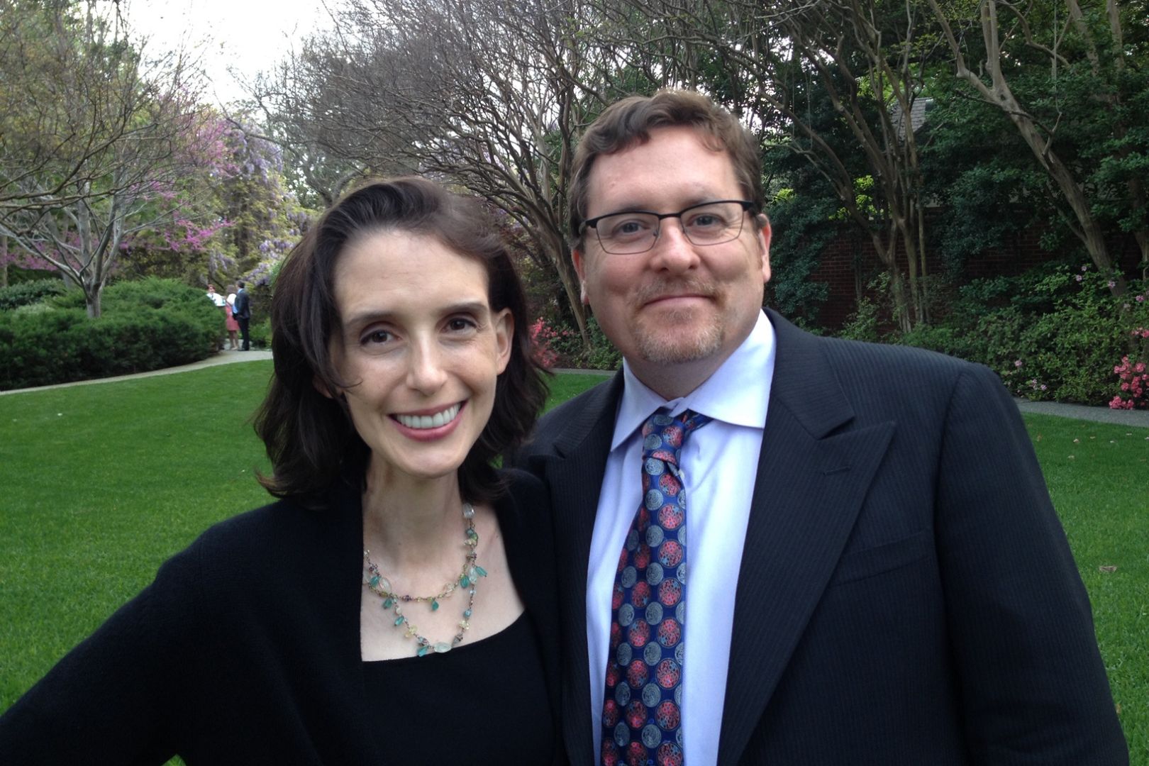 Serena Simmons Connelly and Tom Connelly pose for a photo 